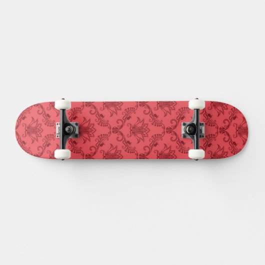 Damasflorpatroon Persoonlijk Skateboard (Horizontaal)