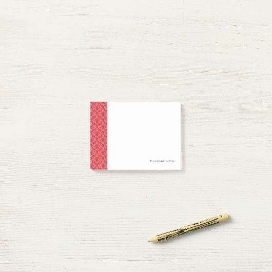 Damasflorpatroon Post-it® Notes (Op bureau)