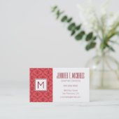 Damasflorpatroon Visitekaartje (Staand voorkant)