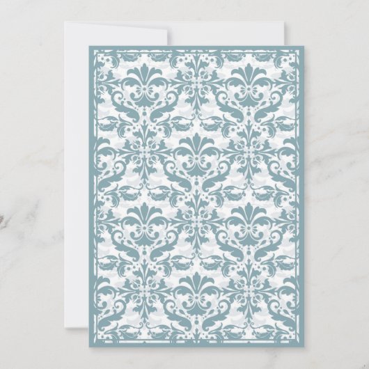 Damasgrens met dubbel Lijst (blauw) Kaart (Voorkant)
