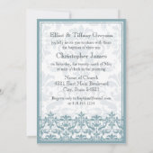 Damasgrens met dubbel Lijst (blauw) Kaart (Achterkant)