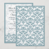 Damasgrens met dubbel Lijst (blauw) Kaart (Voorkant / Achterkant)