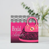 Damashandtas Paisley Purse Vrijgezellenfeest Kaart (Staand voorkant)