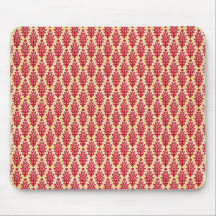 damask07-roodgeel RED YELLOW DAMASK PATTERN TEMP Muismat