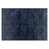 DAMASK1 ZWARTE MARBLE & BLUE STONE (R) SNIJPLANK (Voorkant)