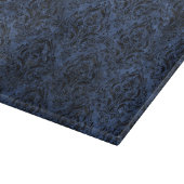 DAMASK1 ZWARTE MARBLE & BLUE STONE (R) SNIJPLANK (Hoek)