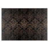 DAMASK1 ZWARTE MARBLE & BRONZE METAL SNIJPLANK (Voorkant)