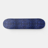 DAMASK2 ZWARTE MARBLE & BLUE BRUSHED METAL (R) SKATEBOARD (Horizontaal)
