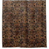 DAMASK2 ZWARTE MARBLE & BROWN STONE DOUCHEGORDIJN (Voorkant)