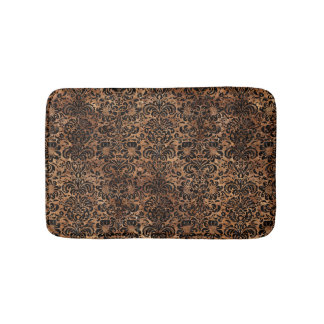 DAMASK2 ZWARTE MARBLE & BROWN STONE (R) BADMAT