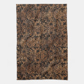 DAMASK2 ZWARTE MARBLE & BROWN STONE THEEDOEK (Verticaal)