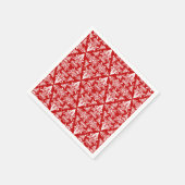 Damask 01 Red-White-Paper Cocktail Napkins Servetten (Hoek)