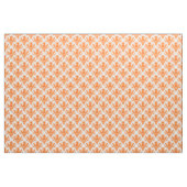 Damask 02 Patroon - Oranje op wit Stof (Yard (91,4 cm))