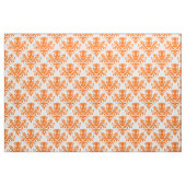 Damask 02 Patroon - Oranje op wit Stof (Fat Quarter)