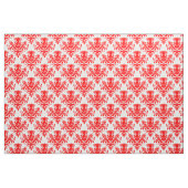 Damask 02 Patroon - Rood op wit Stof (Fat Quarter)