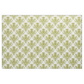 Damask 02 Pattern - Olive op White Stof (Fat Quarter)