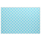 Damask 02 Pattern - Sky Blue op White Stof (Yard (91,4 cm))
