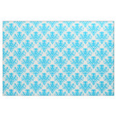 Damask 02 Pattern - Sky Blue op White Stof (Fat Quarter)