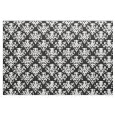 Damask 02 Pattern - White on Black Stof (Fat Quarter)
