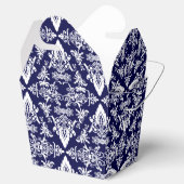 Damask 05 Navy-White-Take Out Favor boxes Bedankdoosjes (Geopend)