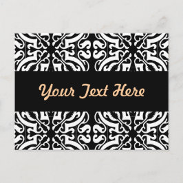 Damask 1 (zwart-wit) briefkaart