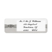 Damask 25th Jubileum Return Address Labels (Voorkant)