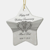 Damask 25th Wedding Jubileum Ornament (Links)