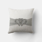 Damask 25th Wedding Jubileum Sierkussen (Achterkant)