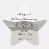 Damask 25th Wedding Jubileum Sticker (Voorkant)