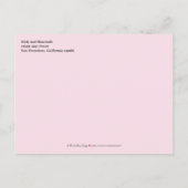 Damask 2-Foto Fuschia-Black-White Bewaar de datum Aankondigingskaart (Achterkant)