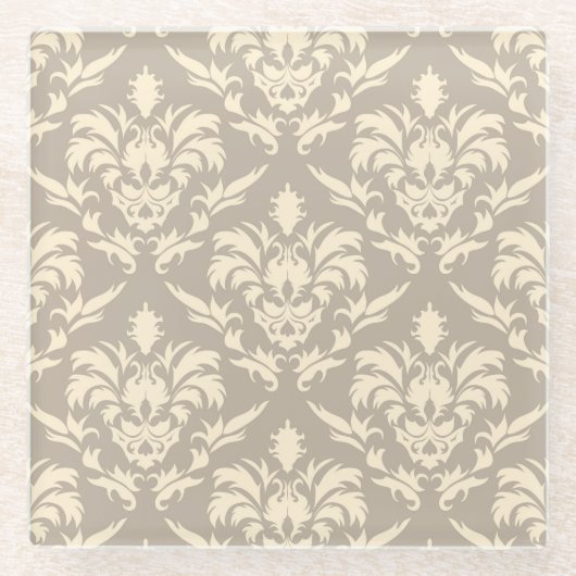 Damask 2 glazen onderzetter (Voorkant)