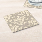 Damask 2 kartonnen onderzetters (Schuin)