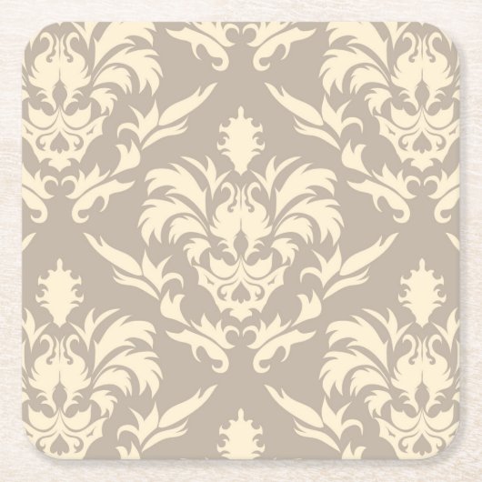 Damask 2 kartonnen onderzetters (Voorkant)