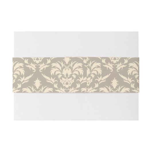 Damask 2 uitnodigingen wikkel (Achterkant Voorbeeld)