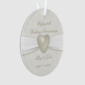 Damask 30th Wedding Jubileum AcrylOrnament Ornament (voorkant)