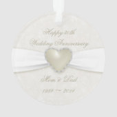 Damask 30th Wedding Jubileum AcrylOrnament Ornament (achterkant)