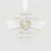 Damask 30th Wedding Jubileum AcrylOrnament Ornament (voorkant)