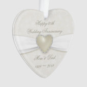Damask 30th Wedding Jubileum AcrylOrnament Ornament (voorkant)