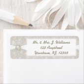 Damask 30th Wedding Jubileum Adres Label (Insitu)