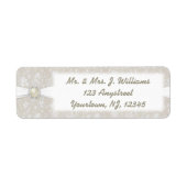 Damask 30th Wedding Jubileum Adres Label (Voorkant)