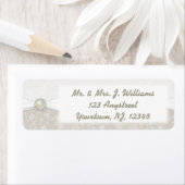 Damask 30th Wedding Jubileum Adres Label (Insitu)