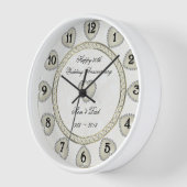Damask 30th Wedding Jubileum Clock (Hoek)