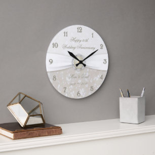 Damask 30th Wedding Jubileum Clock Grote Klok