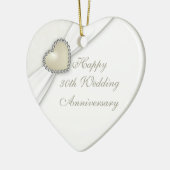 Damask 30th Wedding Jubileum Heart Ornament (Links)