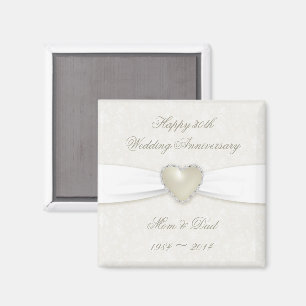 Damask 30th Wedding Jubileum Magnet
