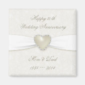 Damask 30th Wedding Jubileum Magnet (Voorkant)