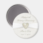 Damask 30th Wedding Jubileum Magnet (Voorkant / Achterkant)