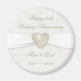 Damask 30th Wedding Jubileum Magnet