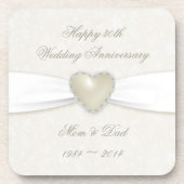 Damask 30th Wedding Jubileum Onderzetter (Voorkant)