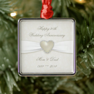 Damask 30th Wedding Jubileum Ornament